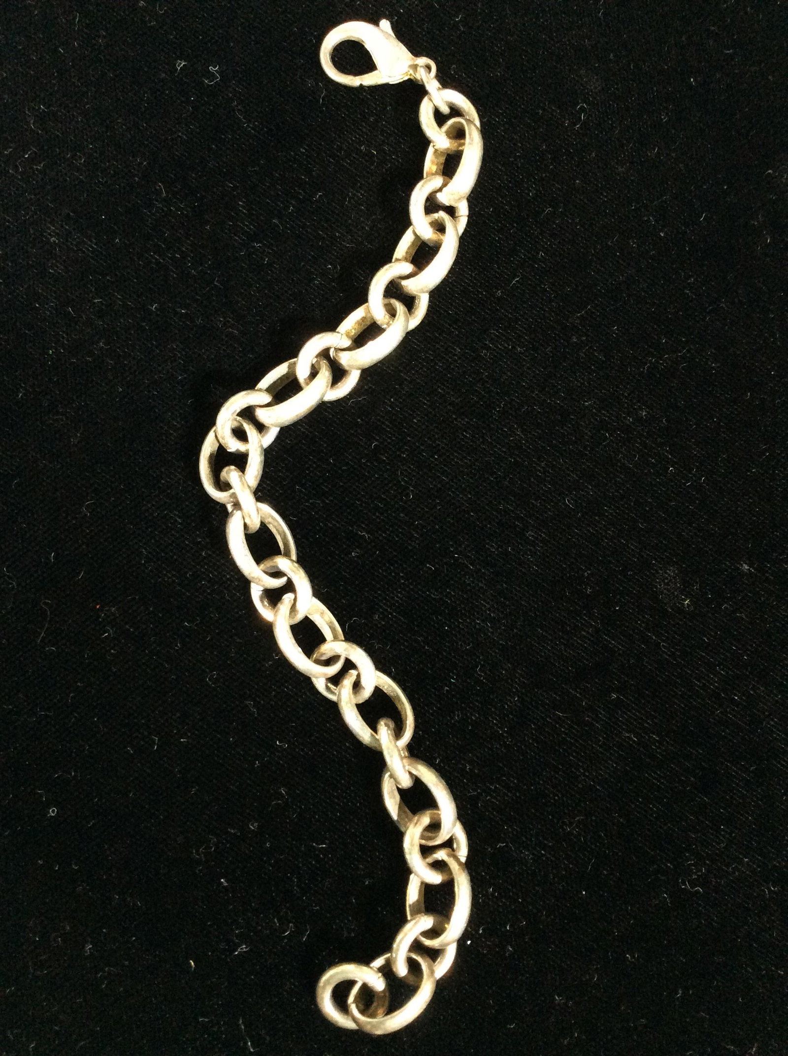 Vintage ‘Boat Chain’ Silver Tone Bracelet: 7 in. Lobster clasp. Costume Jewelry, Nautical Chain Bracelet, Ship Style Chain Bracelet, Boat Chain Anchor Chain Jewelry 3