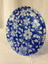 Cobalt Blue Floral LEE ART GLASS Plate - 2