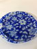 Cobalt Blue Floral LEE ART GLASS Plate - 6