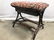THE FAVORITE Antique Hand hooked yarn Sewing Bench - 3