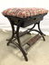 THE FAVORITE Antique Hand hooked yarn Sewing Bench - 6