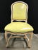 4 Carved Wooden Dining Chairs, Leather Style