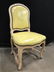 4 Carved Wooden Dining Chairs, Leather Style - 3