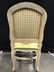 4 Carved Wooden Dining Chairs, Leather Style - 5