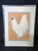 Signed Abstract Chicken Woodblock - 2