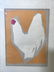 Signed Abstract Chicken Woodblock - 3