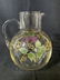 Hand Painted Grape vine, Glass Pitcher - 2