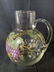 Hand Painted Grape vine, Glass Pitcher - 6