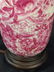 Pink & White Asian Porcelain Table Lamp - 9