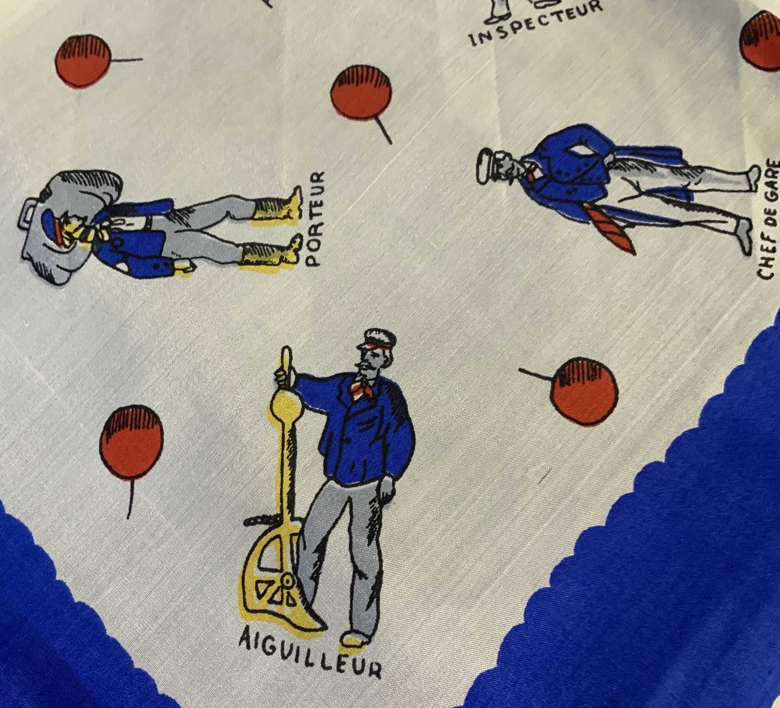 Vintage French Silk Scarf, Train Theme: Figurals trains, animals, French labels, measures 36 inches square, neck scarf, head scarf, French vintage fashion accessory, up cycle frame able wall art