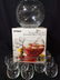 Pier 1 Imports Glass Punch Bowl 10 pc Set, Org Box