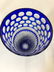 Bohemian Cobalt Blue Crystal Vase - 5
