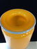 SIGNED Modernist Orange Art Glass Vase - 2