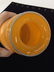 SIGNED Modernist Orange Art Glass Vase - 6