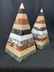 Pair Striped Marble Obelisks, Ornaments - 11