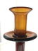 Pair Amber Toned Art Glass Candlesticks - 6