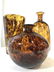 Lot 3 TWOS COMPANY Matching Art Glass Vases