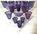 Set 21 Amethyst Toned Frosted Bohemian Glasses