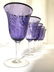 Set 21 Amethyst Toned Frosted Bohemian Glasses - 3
