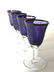 Set 21 Amethyst Toned Frosted Bohemian Glasses - 4