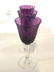 Set 21 Amethyst Toned Frosted Bohemian Glasses - 5