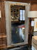 Oversized Vintage Painted Carved Wood Mirror