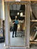 Oversized Vintage Painted Carved Wood Mirror - 2