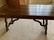 Antique Oak Trestle Style Desk Table - 12