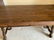 Antique Oak Trestle Style Desk Table - 4