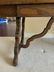 Antique Oak Trestle Style Desk Table - 6