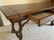 Antique Oak Trestle Style Desk Table - 7