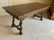 Antique Oak Trestle Style Desk Table - 9