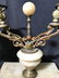 Double Shade Marble Base Bankers Lamp - 6