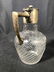 Frosted Glass Pitcher W Metal Spout & Handle - 8