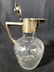 Frosted Glass Pitcher W Metal Spout & Handle - 9