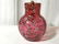 Hand Painted Floral Bohemian Art Glass Pitcher - 6