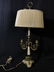Pair of Lion Footed Brass & Marble Lamps - 3