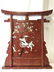 Asian Wood Panel W Mother Of Pearl Inlay