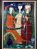 Mid Century Modern Framed Painted Tile Art - 3