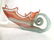 Art Glass Bowl W Curled Spiral Detail - 5