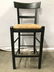 Vintage Wooden Stool W Rush Seat & Backrest - 2