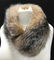 Red- Brown w/ Black Fox Fur Neck Collar Scarf