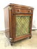 Pair Vintage Carved Wooden Curtained Side Tables - 3