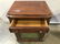 Pair Vintage Carved Wooden Curtained Side Tables - 8