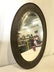 Vintage Oval Shaped Carved Wooden Mirror - 2