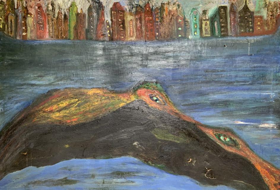 Goodman Fantasy Abstract Cityscape Oil (1 of 19)