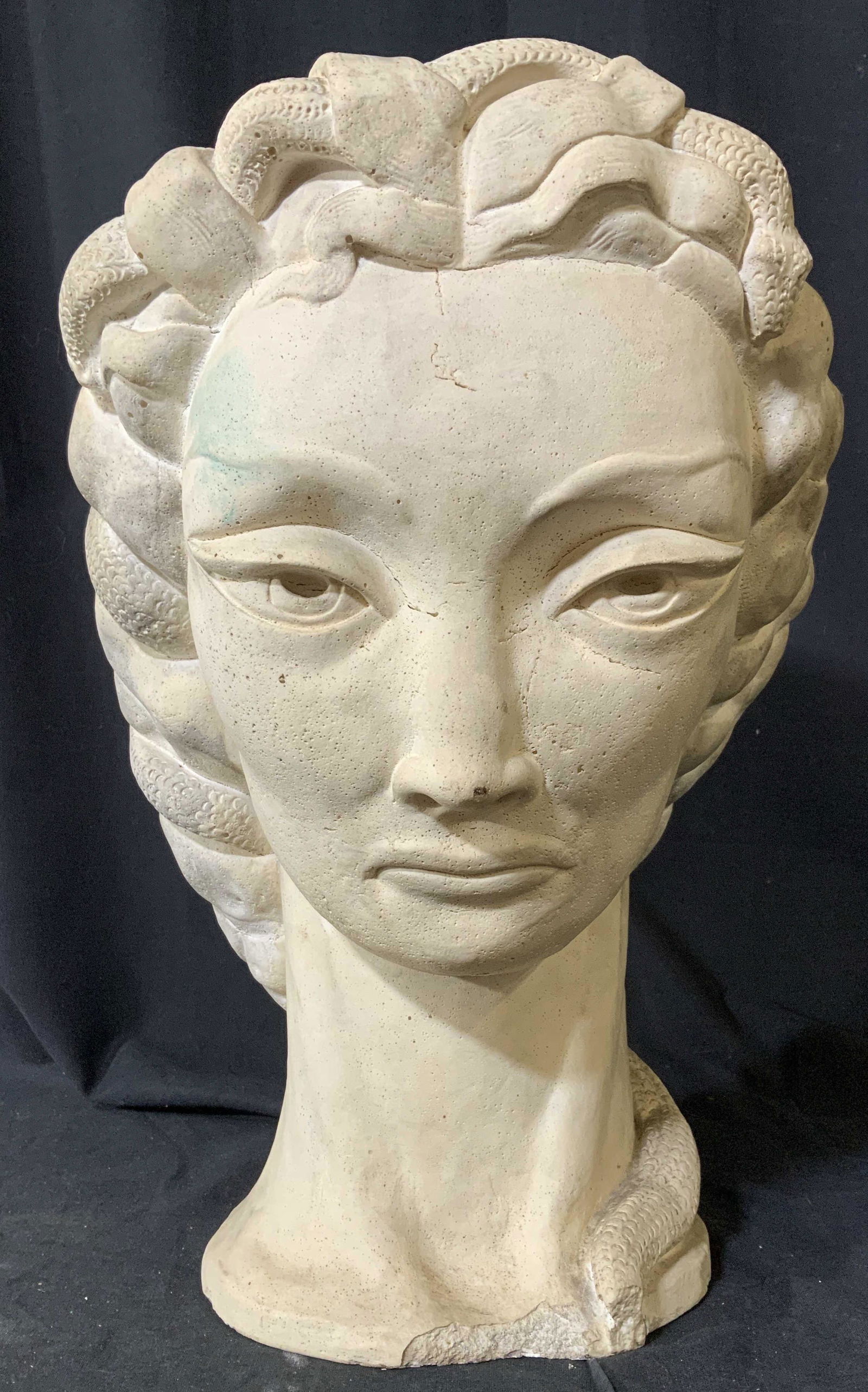 Medusa Plaster Bust Sculpture Modernist Style (1 of 18)