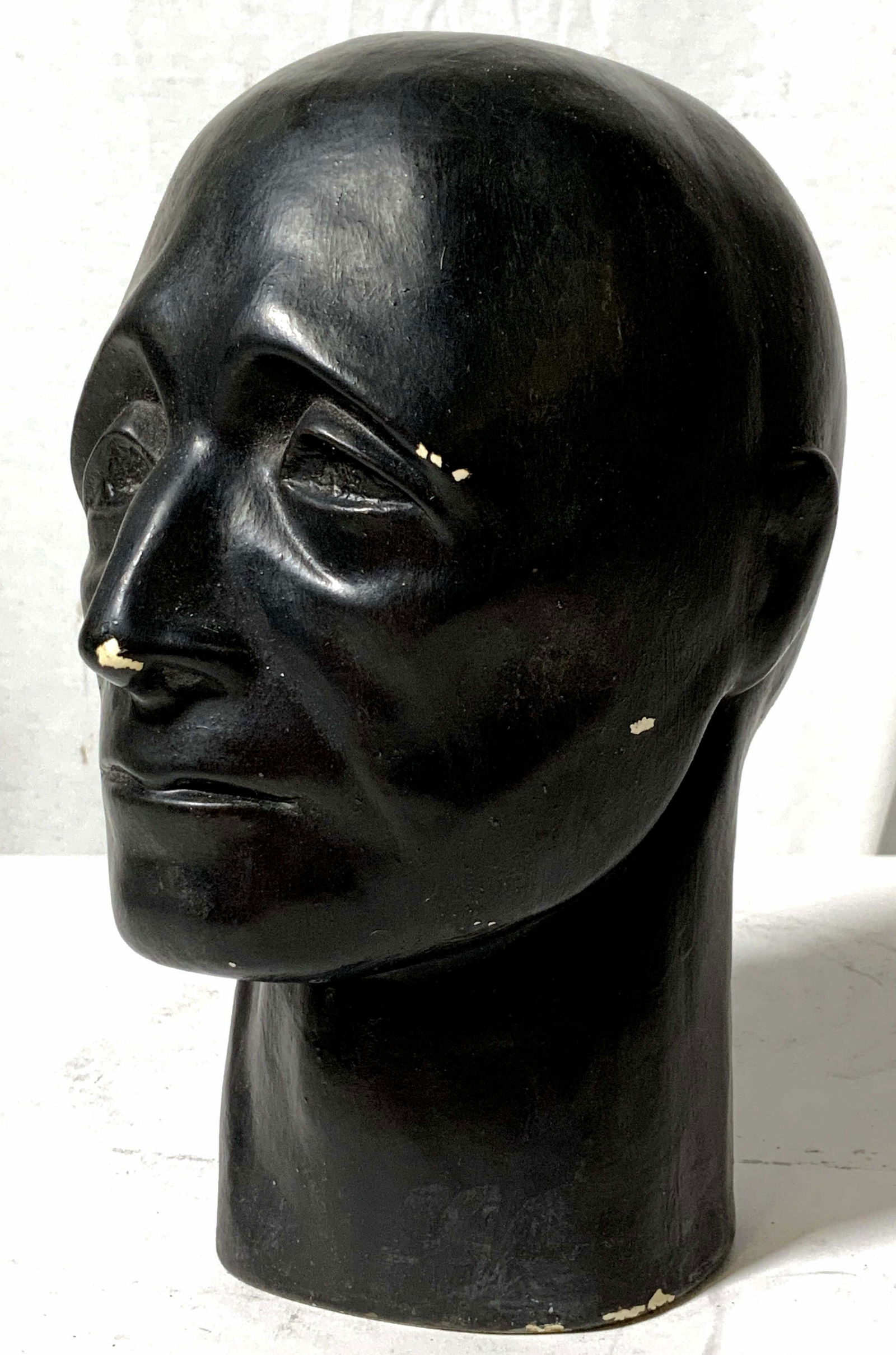 Modernist Style Plaster Man Head Sculpture 1957 (1 of 16)
