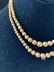 Vintage Gold toned 2 Strand Bead Necklace - 3