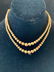 Vintage Gold toned 2 Strand Bead Necklace - 4